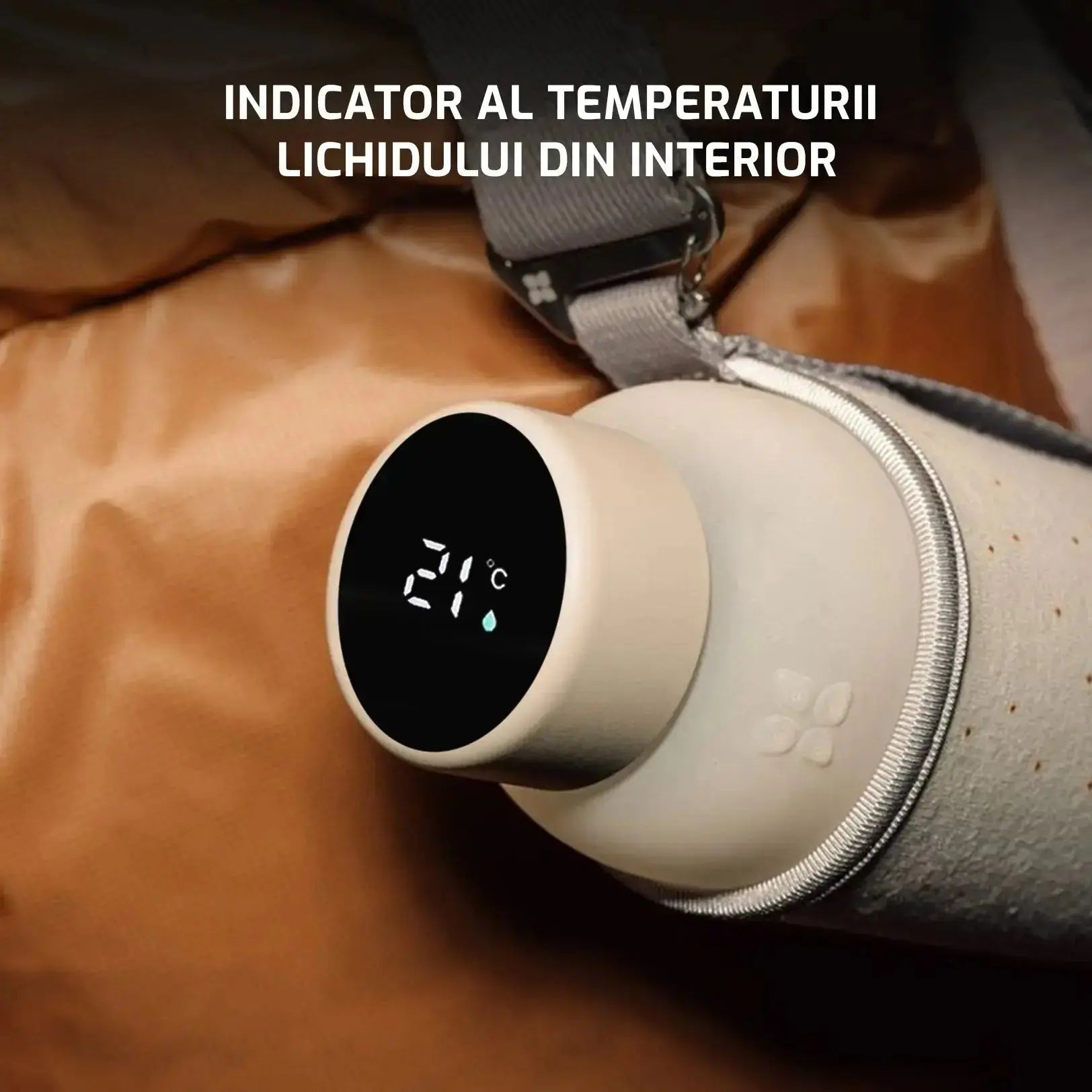 Thermos with temperature indicator