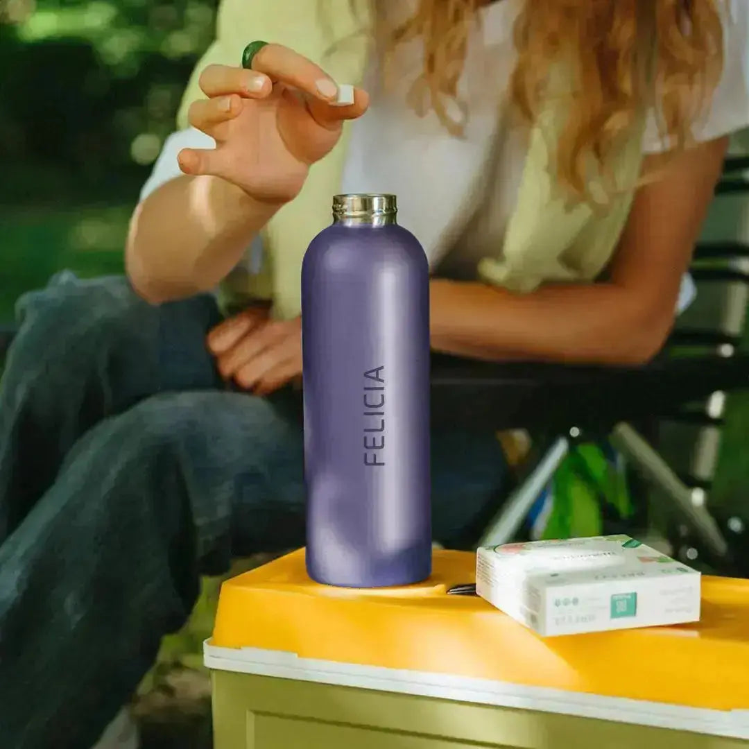 Thermos with temperature indicator