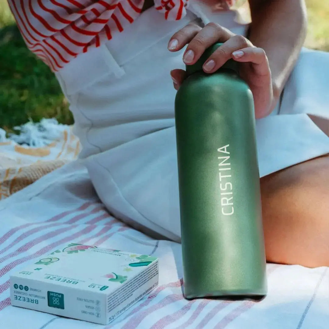 Thermos with temperature indicator