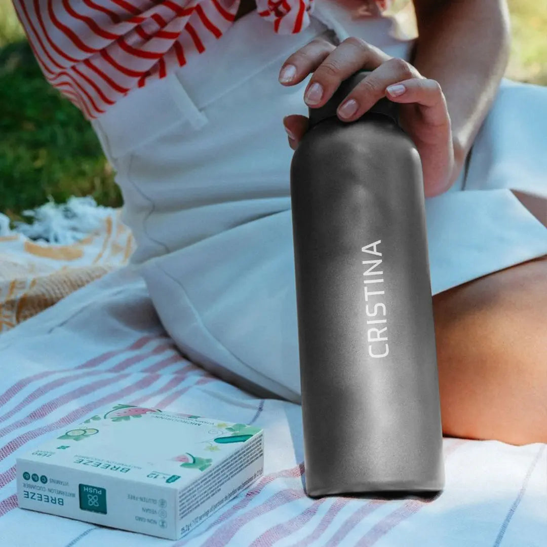 Thermos with temperature indicator