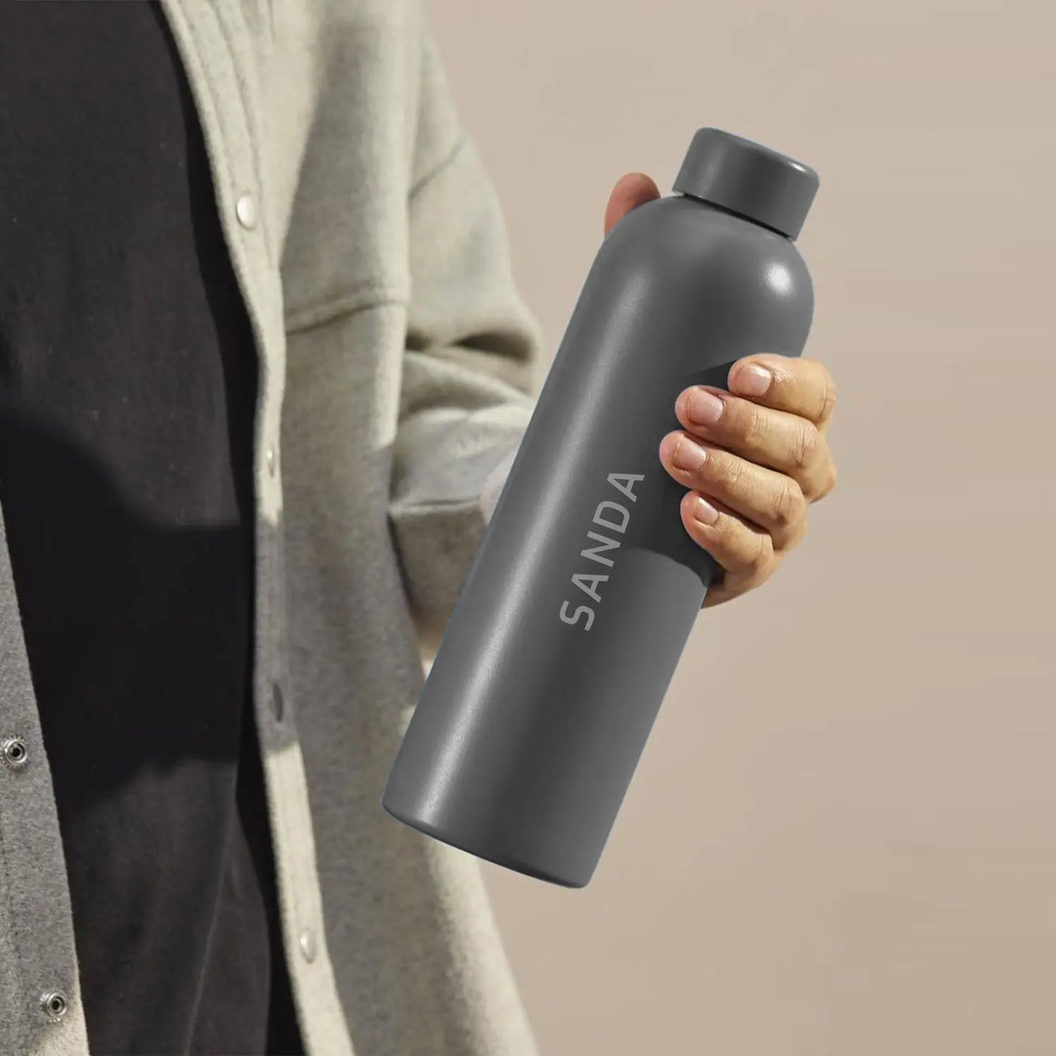 Thermos with temperature indicator