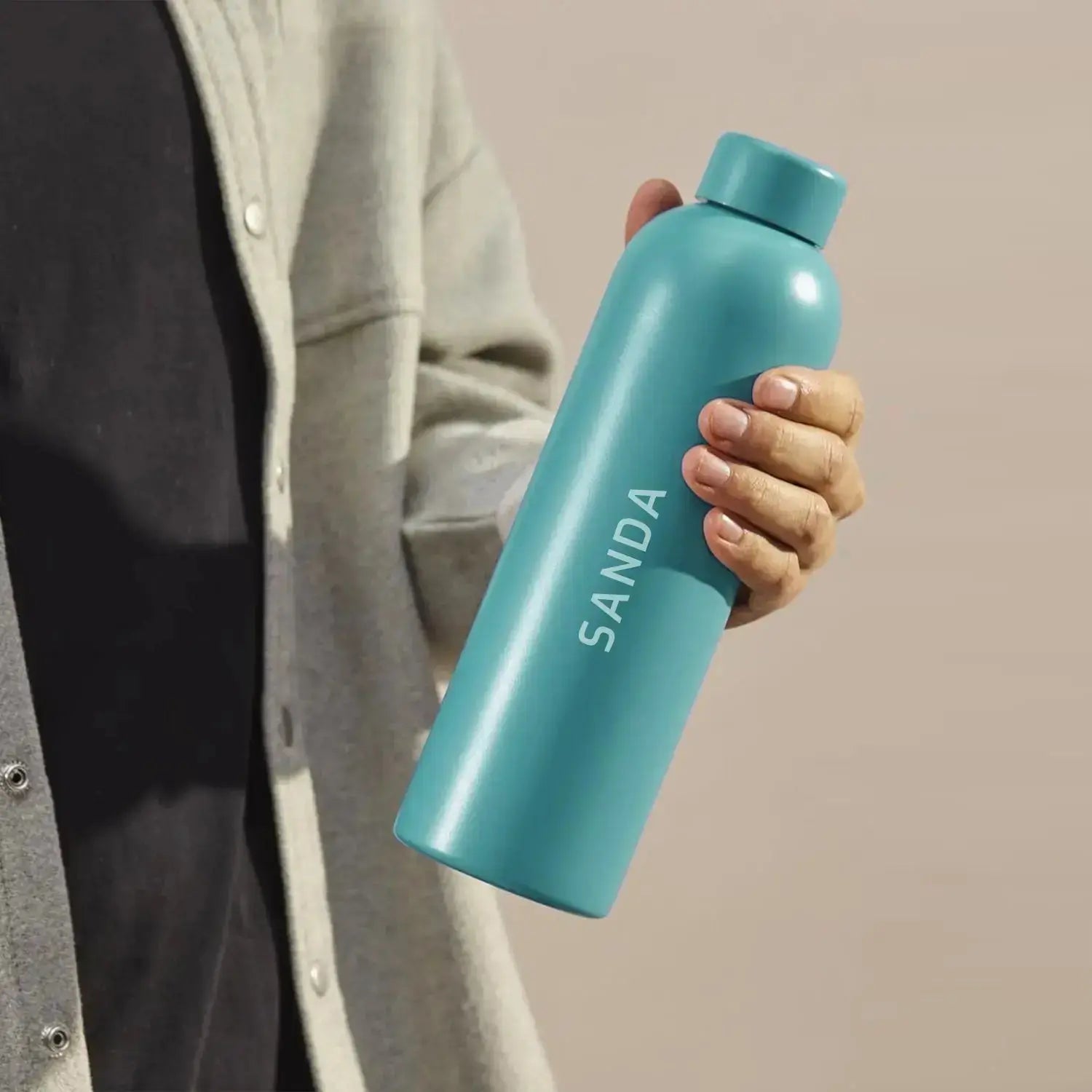 Thermos with temperature indicator
