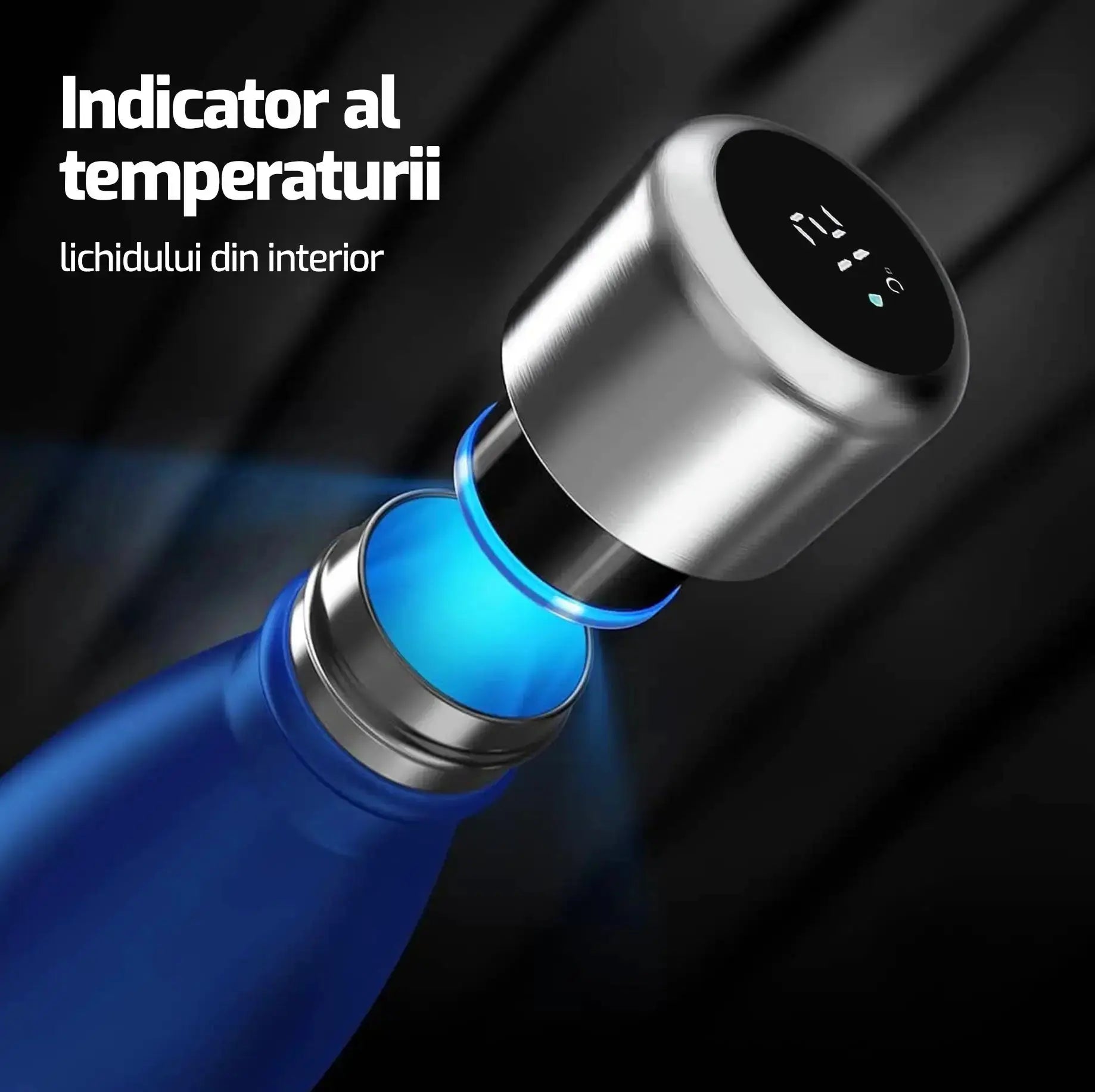 Thermos with temperature indicator