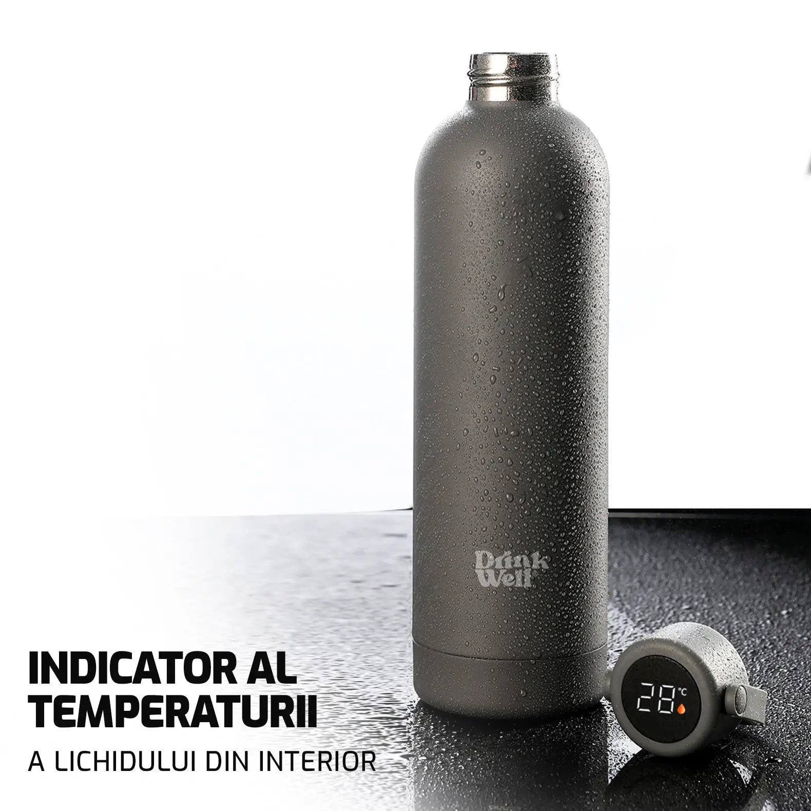 Thermos with temperature indicator