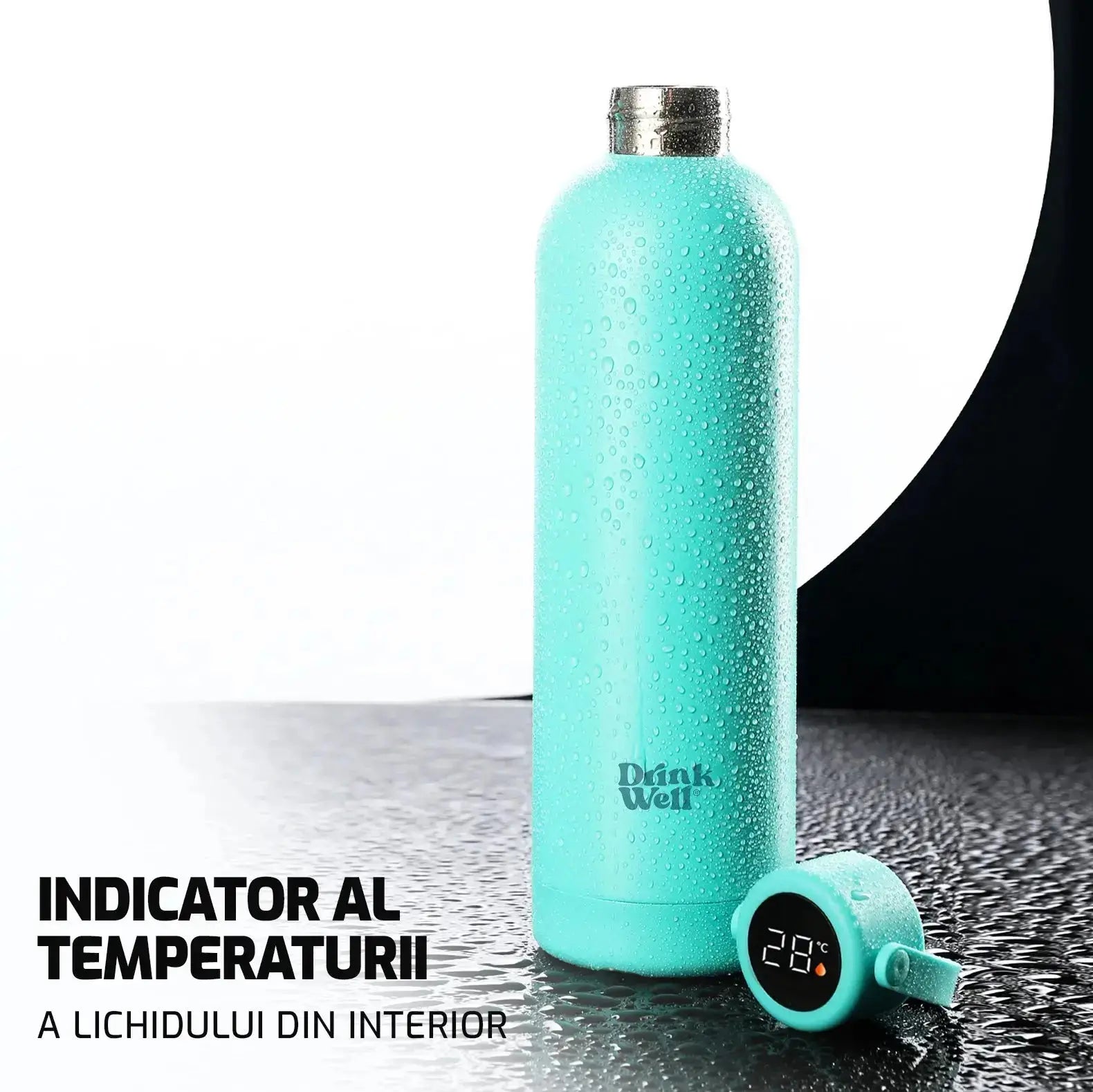 Thermos with temperature indicator