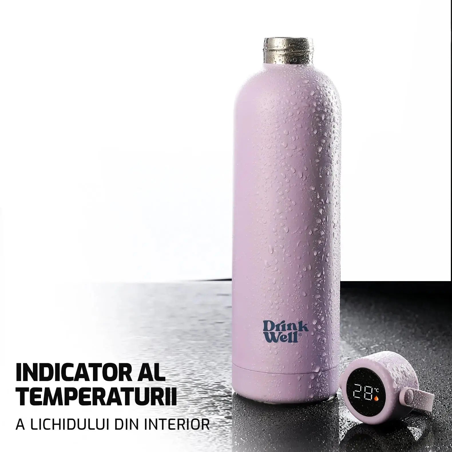 Thermos with temperature indicator