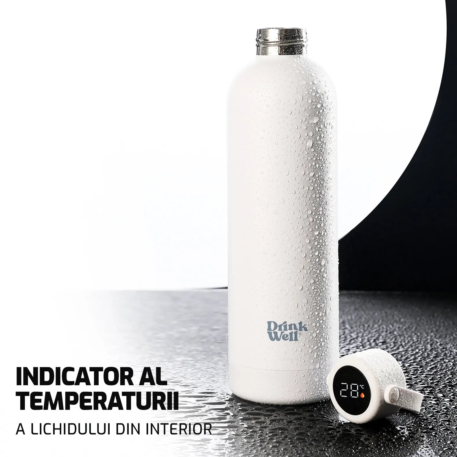 Thermos with temperature indicator