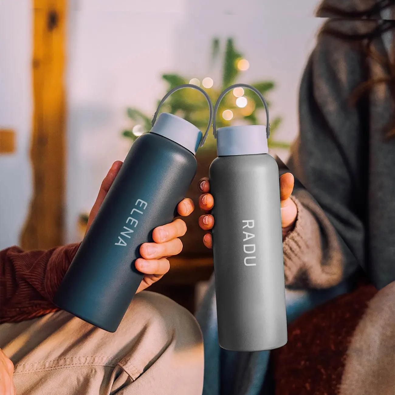 Thermos with temperature indicator