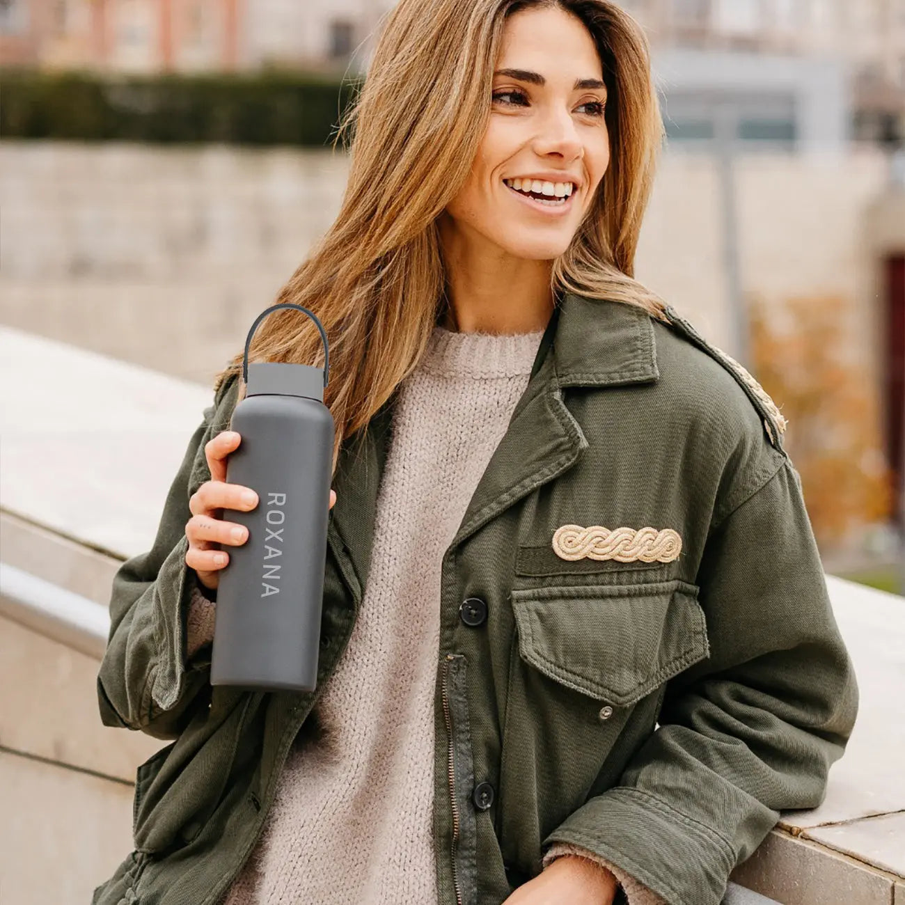 Thermos with temperature indicator
