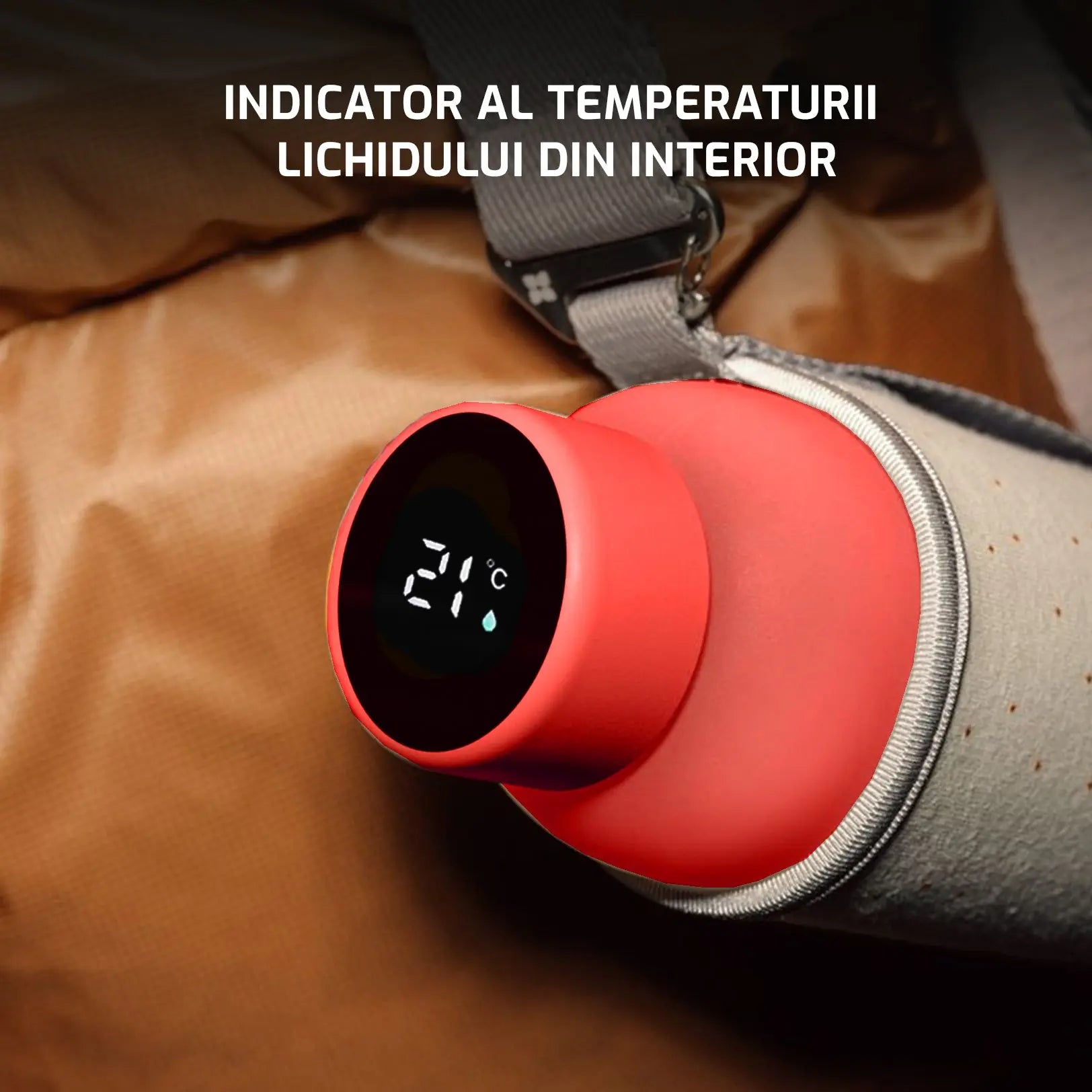 Thermos with temperature indicator