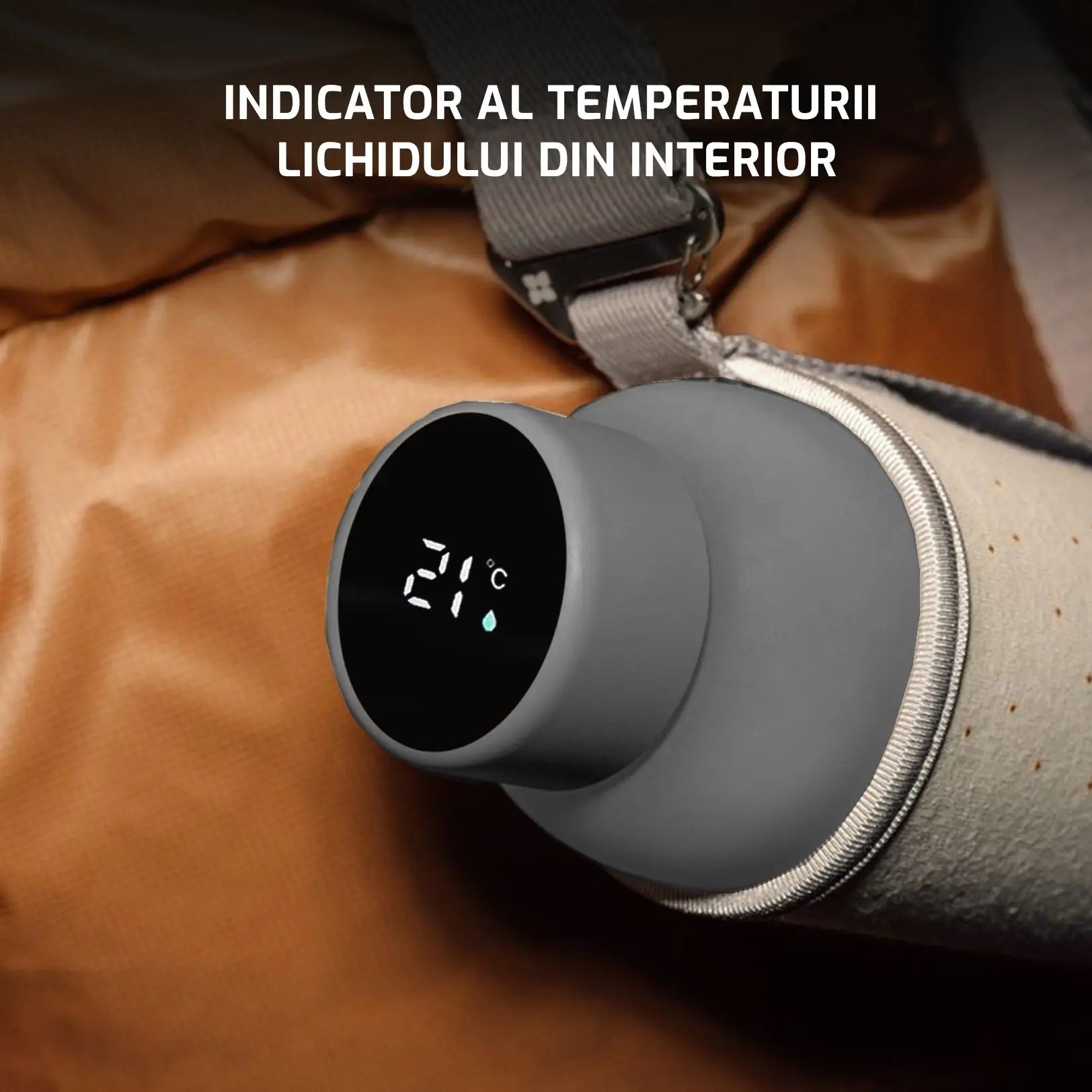 Thermos with temperature indicator